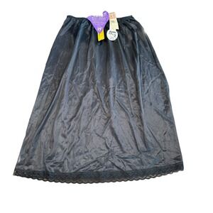 Warners Skirt Slip Lace Trim Antron Nylon 29” Long Size XL Vintage